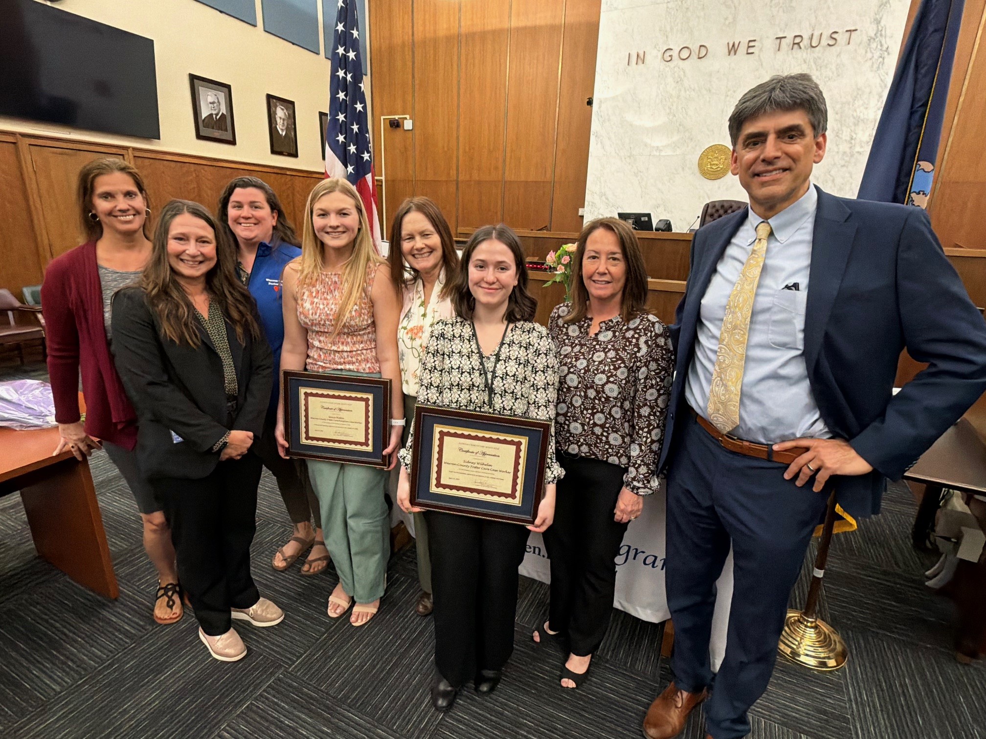 Staff from Warren County Department of Social Services, Glens Falls Hospital and Warren County District Attorney's Office during Crime Victims Rights Week ceremony April 23, 2026