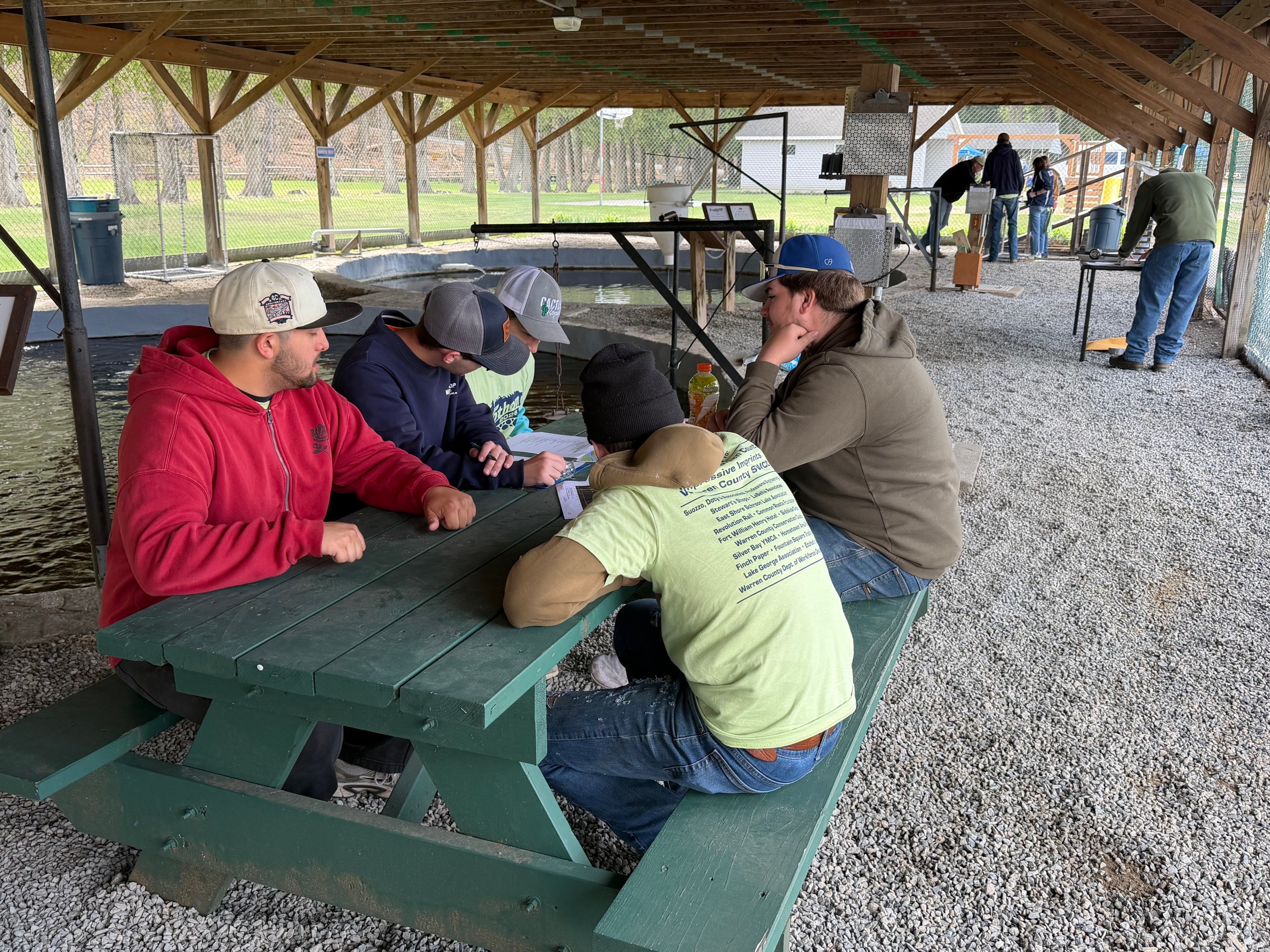A high school team takes part in Envirothon 2026 at Warren County Fish Hatchery