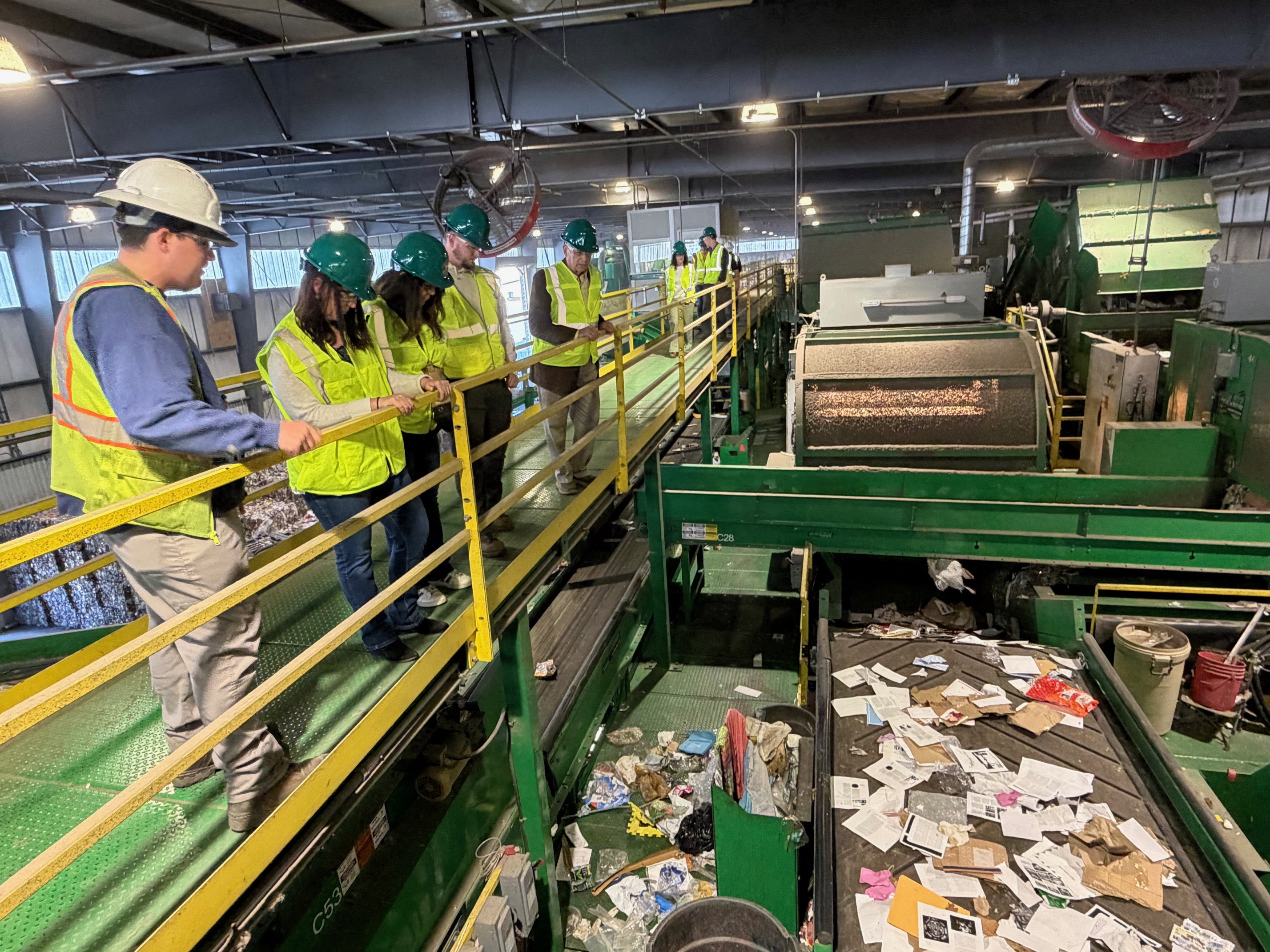 photo of tour of casella recycling facility