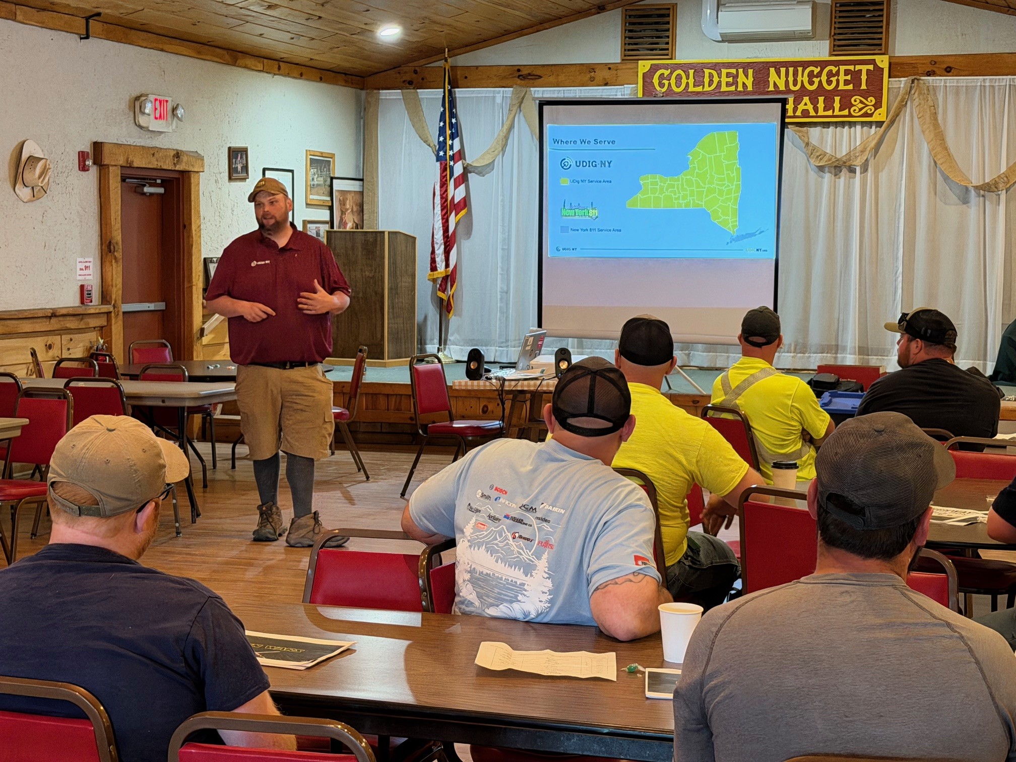 highway workers gather in a classroom setting for Highway Safety Days