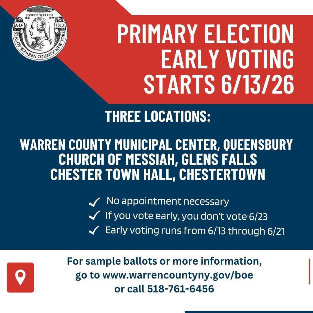 graphic detailing early voting june 13 through june 21, 2026
