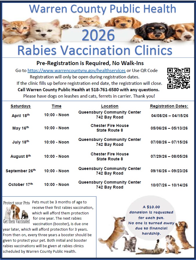 2026 Rabies Clinic Schedule