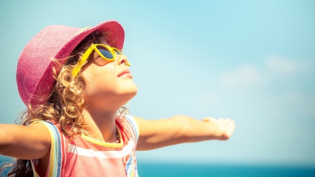 Girl yellow sunglasses