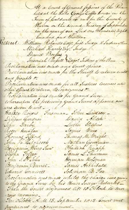 Sample minutes document