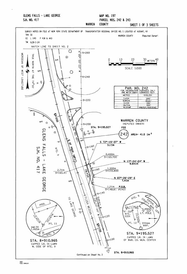 A sample highway appropriation map