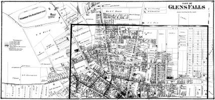 A highly detailed map of the Northern Glens Falls region