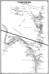 A highly detailed map of the Village of Warrensburg