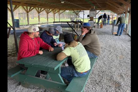 A high school team takes part in Envirothon 2026 at Warren County Fish Hatchery