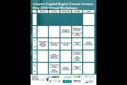 may schedule for career workshops