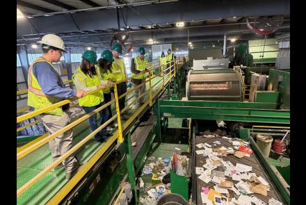 photo of tour of casella recycling facility
