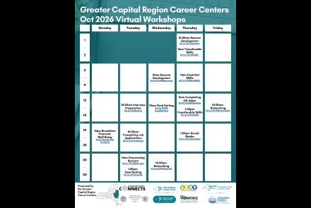 october 2026 career workshop calendar
