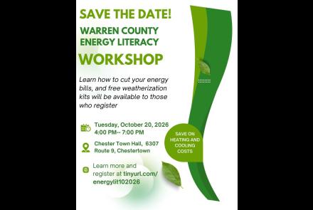 flyer for 10/20/26 energy workshop in Chestertown